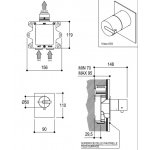 Ritmonio DOT316 Round Bateria wannowo-prysznicowa termostatyczna podtynkowa stal nierdzewna PR50HC101INOX