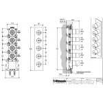 Ritmonio DOT316 Round Bateria wannowo-prysznicowa termostatyczna podtynkowa czarna stal nierdzewna PR50HJ101IBX