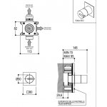 Ritmonio DOT316 Zawór podtynkowy stal nierdzewna PR50JB201INOX