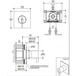 Ritmonio DOT316 Round Mieszacz do prysznica/umywalki podtynkowy stal nierdzewna PR50FC111INOX