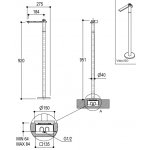 Ritmonio DOT316 Bateria umywalkowa stojąca stal nierdzewna PR50DF201INOX