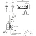 Ritmonio DOT316 Bateria umywalkowa podtynkowa stal nierdzewna PR50AL201INOX