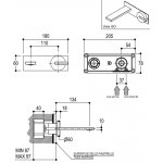 Ritmonio DOT316 Bateria umywalkowa podtynkowa stal nierdzewna PR50AL121INOX
