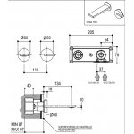 Ritmonio DOT316 Bateria umywalkowa podtynkowa stal nierdzewna PR50AL221INOX