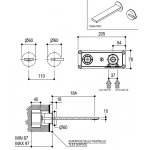 Ritmonio DOT316 Bateria umywalkowa podtynkowa stal nierdzewna PR50AL222INOX