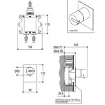 Ritmonio DOT316 Bateria wannowo-prysznicowa termostatyczna podtynkowa stal nierdzewna PR50HC101INOX