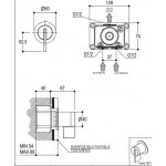 Ritmonio DOT316 Mieszacz umywalkowy podtynkowy stal nierdzewna PR50FC201INOX