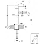 Ritmonio Diametro35 Bateria umywalkowa stal nierdzewna E0BA0123CSINOX
