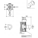 Ritmonio Zawór podtynkowy stal nierdzewna E0BA0222ESPINOX
