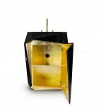 Maison Valentina Diamond Umywalka wolnostojąca 70x48x86,5 cm czarny połysk 5909836101260