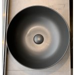       Flaminia App Umywalka stawiana okrągła ø 40 cm Carbon z korkiem klik klak AP40ACAR+PLCECAR W MAGAZYNIE!!