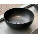       Flaminia App Umywalka stawiana okrągła ø 40 cm Carbon z korkiem klik klak AP40ACAR+PLCECAR W MAGAZYNIE!!