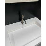      Ritmonio Reverso Bateria umywalkowa 1-otworowa z korkiem automatycznym brushed black chrome Q0BA6021BLX WYPRZEDAŻ MAGAZYNOWA!!