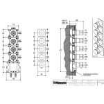 Ritmonio Taormina Bateria wannowo-prysznicowa termostatyczna podtynkowa chrom PR35HJ201CRL
