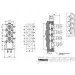 Ritmonio Taormina Bateria wannowo-prysznicowa termostatyczna podtynkowa chrom PR35HG201CRL