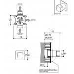 Ritmonio Haptic Zawór odcinający podtynkowy chrom PR43JB201CRL