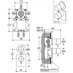 Ritmonio Bateria wannowo-prysznicowa termostatyczna podtynkowa chrom E0BA0179ESPCRL