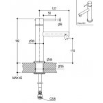 Ritmonio Diametro35 Bateria umywalkowa 1-otworowa chrom E0BA0123SCRL