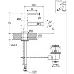    Ritmonio Diametro35 Bateria bidetowa 1-otworowa biała E0BA0120SC03