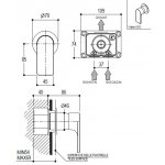 Ritmonio Pois Bateria prysznicowa/umywalkowa podtynkowa chrom PR31FC201CRL