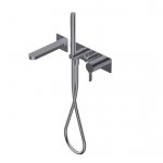 Ritmonio Tie Bateria wannowa podtynkowa z wylewką i słuchawką chrom PR34EC101CRL