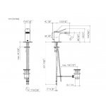DornBracht Lissé Bateria bidetowa z mieszaczem z korkiem automatycznym platyna mat 3360084506