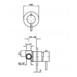 Zucchetti Helm Bateria natryskowa podtynkowa element zewnętrzny inox ZHE122.X