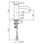 Zucchetti Helm Bateria umywalkowa 1-otworowa bez korka automatycznego inox ZHE687.X
