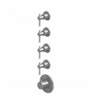 Zucchetti Helm Bateria natryskowa termostatyczna podtynkowa 1/2" z 4 zaworami odcinającymi element zewnętrzny inox ZHL662.X