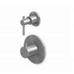 Zucchetti Helm Bateria natryskowa termostatyczna podtynkowa 1/2" z zaworem odcinającym element zewnętrzny inox ZHL659.X