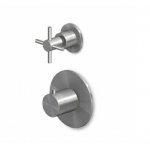 Zucchetti Helm Bateria natryskowa termostatyczna podtynkowa 1/2" z zaworem odcinającym element zewnętrzny inox ZHM659.X