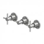 Zucchetti Helm Bateria umywalkowa 3-otworowa podtynkowa element zewnętrzny inox ZHM695.X