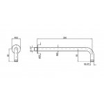Zucchetti Helm Ramię natryskowe ścienne 350 mm inox Z93230.X