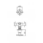 Zucchetti Helm Zawór podtynkowy 1/2" element zewnętrzny inox ZHM729.X