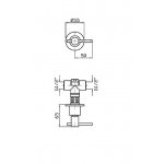 Zucchetti Helm Zawór podtynkowy 1/2" element zewnętrzny inox ZHL729.X