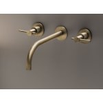  Zucchetti Helm Bateria umywalkowa 3-otworowa podtynkowa 230 mm element zewnętrzny brushed british gold pvd ZHL761.XP31