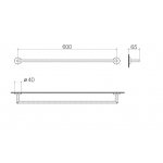 DornBracht Lissé Wieszak na ręcznik 600 mm platyna mat 8306097906