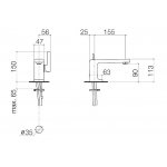 DornBracht LULU Bateria umywalkowa bez korka automatycznego chrom 3352171000