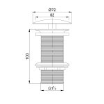 Omnires Spust umywalkowy chrom A82CR