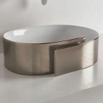  Flaminia Roll Umywalka stawiana na blat 56x42 cm platyna RL56LPLA
