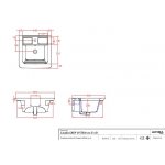   Althea Deep System Komora pralnicza 1-otworowa z przelewem 51 x 51 biały 41994 WIETRZENIE MAGAZYNU