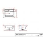   Althea Deep System Umywalka wpuszczana z przelewem 71x51 biały 41996 WIETRZENIE MAGAZYNU