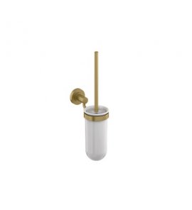 Britton Hoxton Szczotka do WC z uchwytem ściennym brushed brass HOX.054BB