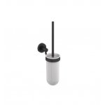 Britton Hoxton Szczotka do WC z uchwytem ściennym czarny mat HOX.054MB