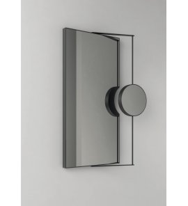 NIC Design Lustro ścienne z dodatkowym powiększeniem 70x100 cm black matt 012792.064