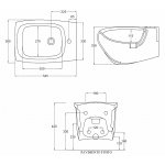 Hidra Hi-Line Bidet ścienny biały/platyna HIW14.014