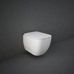 Rak Ceramika Metropolitan Miska bezrantowa 52x34 z deską wolnoopadającą slim biały połysk METR1SET