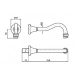 Zucchetti Agora Wylewka 220 mm naścienna chrom Z92204