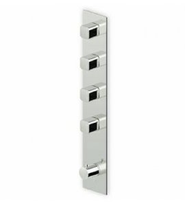Zucchetti Jingle Bateria natryskowa termostatyczna podtynkowa 1/2" z 4 zaworami odcinającymi element zewnętrzny chrom ZIN662