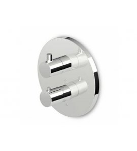 Zucchetti Pan Bateria wannowo-natryskowa termostatyczna podtynkowa 1/2” z przełącznikiem 2-drogowym element zewnętrzny chrom Z94651